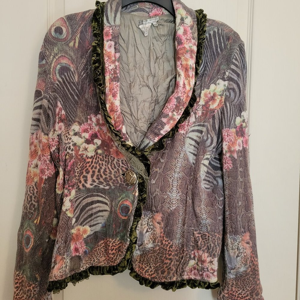 Lined peacock jacket